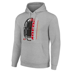 San Francisco 49ers Starter Unisex Half Helmet Logo Pullover Hoodie - Heather Gray - NFL