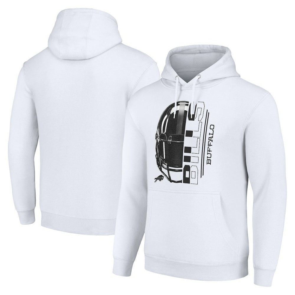 Buffalo Bills Starter Unisex Half Helmet Logo Pullover Hoodie - White - NFL
