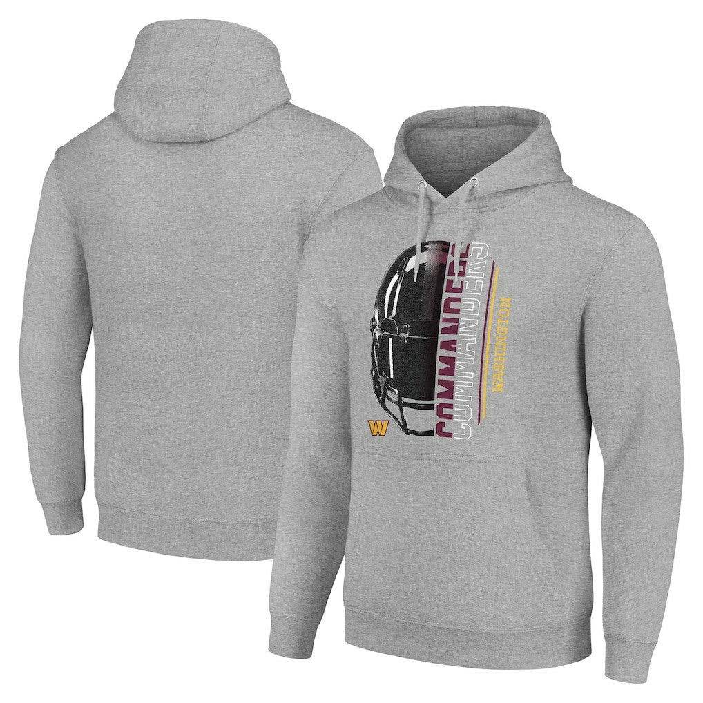 Washington Commanders Starter Unisex Half Helmet Logo Pullover Hoodie - Heather Gray - NFL