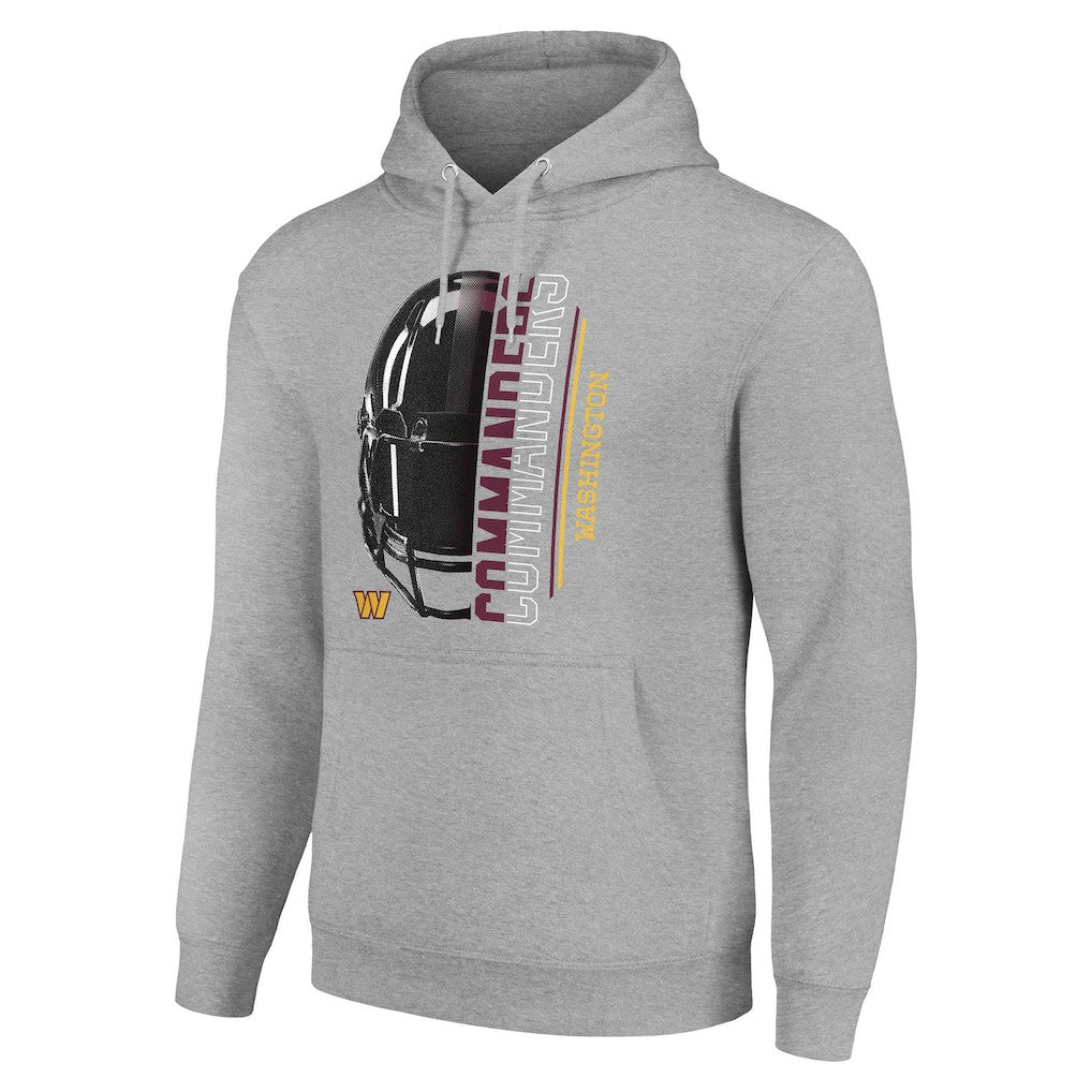 Washington Commanders Starter Unisex Half Helmet Logo Pullover Hoodie - Heather Gray - NFL