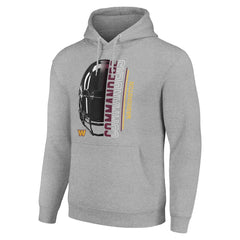 Washington Commanders Starter Unisex Half Helmet Logo Pullover Hoodie - Heather Gray - NFL