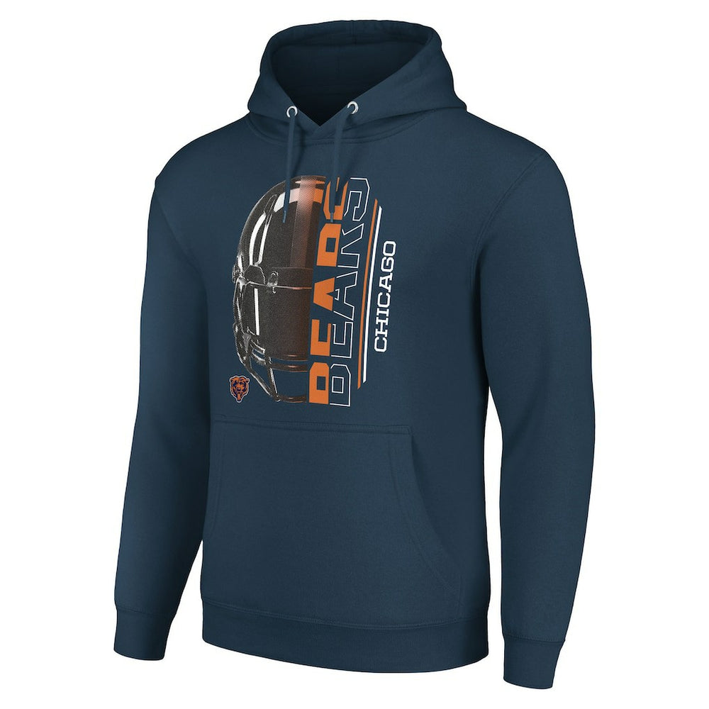 Chicago Bears Starter Unisex Half Helmet Logo Pullover Hoodie - Navy - NFL