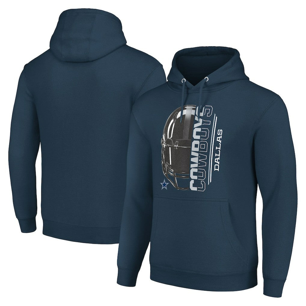 Dallas Cowboys Starter Unisex Half Helmet Logo Pullover Hoodie - Navy - NFL