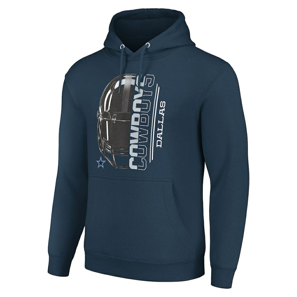 Dallas Cowboys Starter Unisex Half Helmet Logo Pullover Hoodie - Navy - NFL