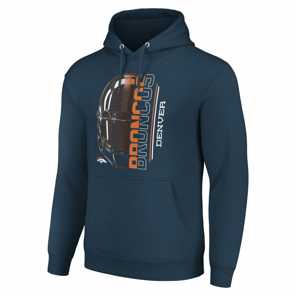 Denver Broncos Starter Unisex Half Helmet Logo Pullover Hoodie - Navy - NFL