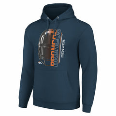 Denver Broncos Starter Unisex Half Helmet Logo Pullover Hoodie - Navy - NFL