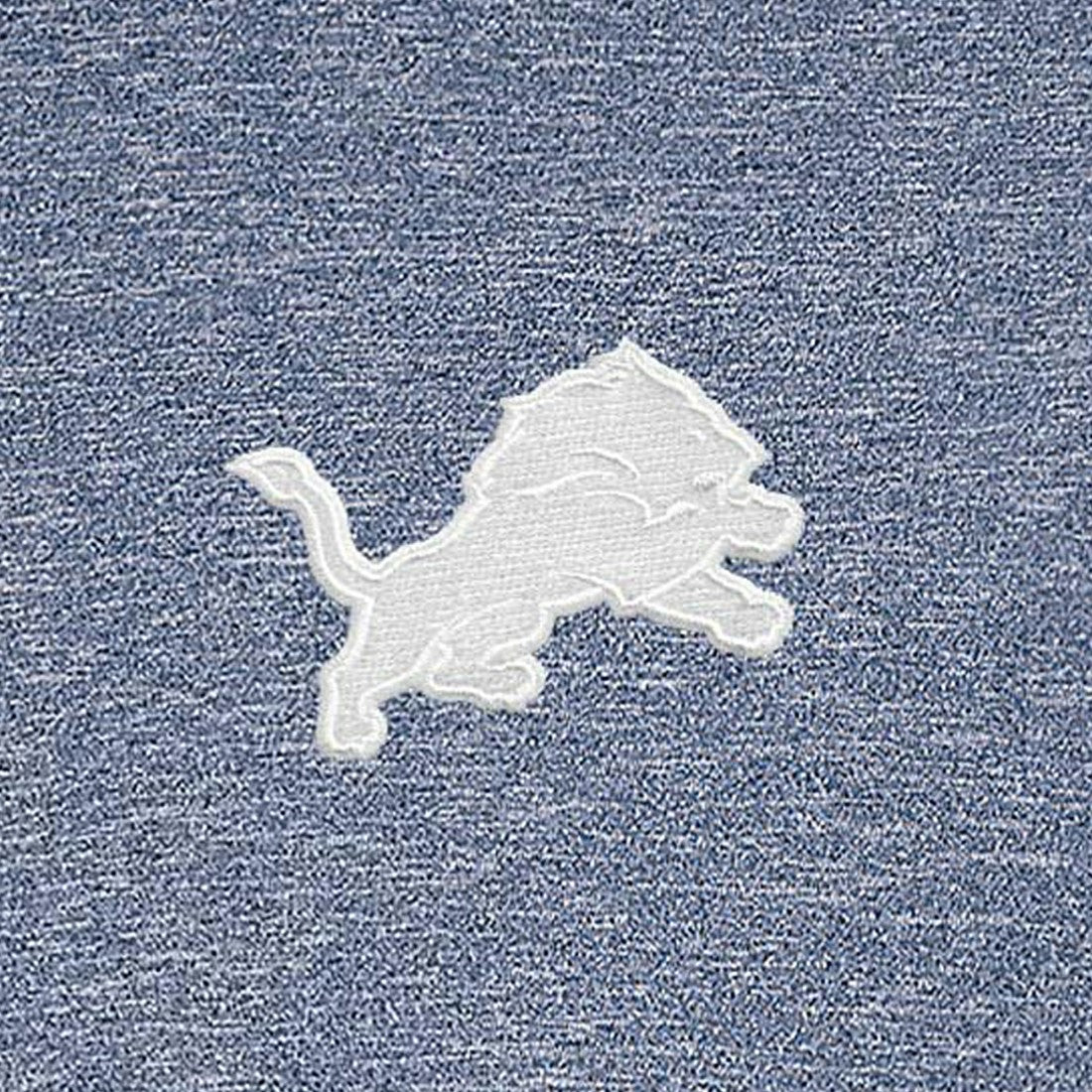 Detroit Lions Antigua Hunk Quarter-Zip Pullover Top - Heather Navy - NFL