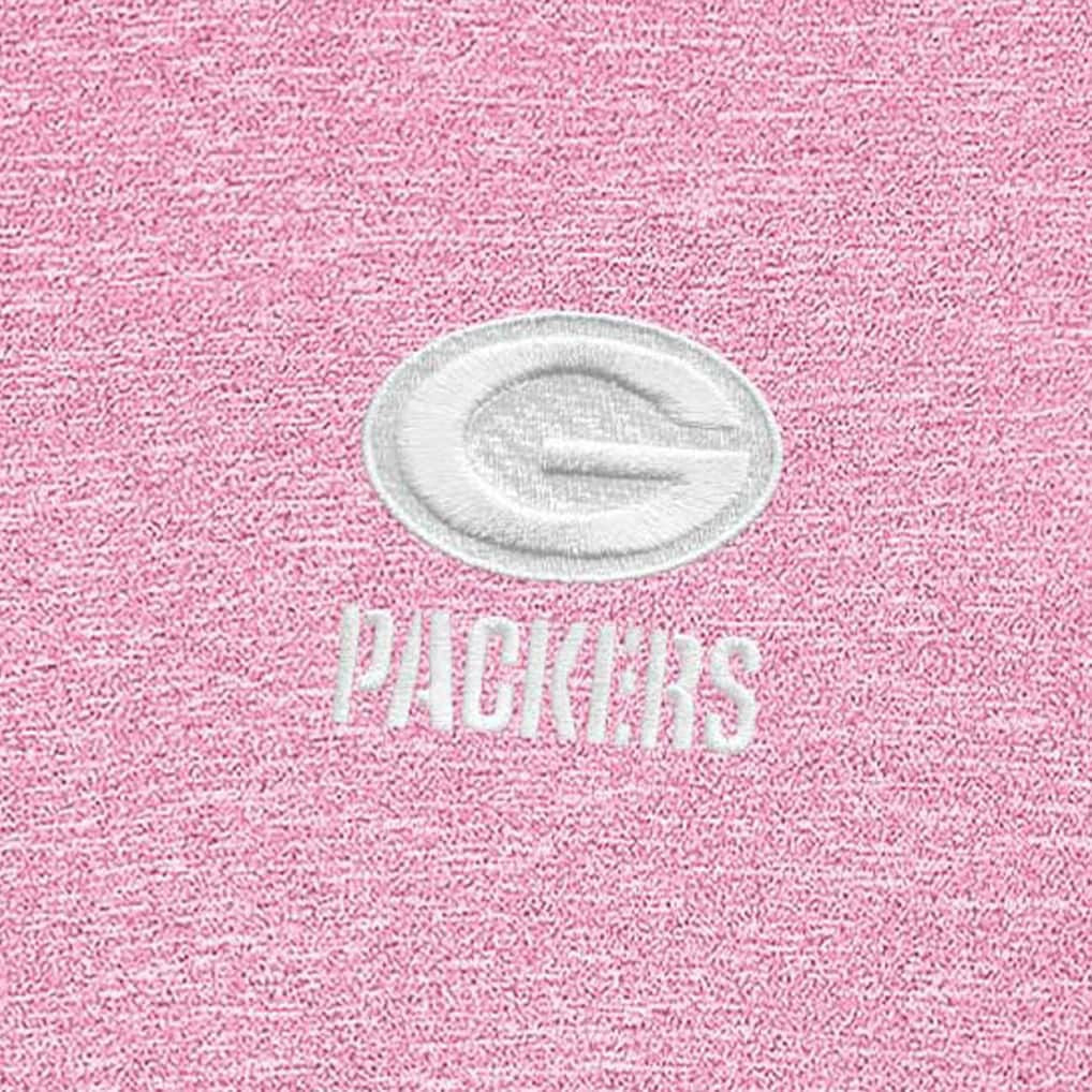 Green Bay Packers Antigua Hunk Quarter-Zip Pullover Top - Pink - NFL