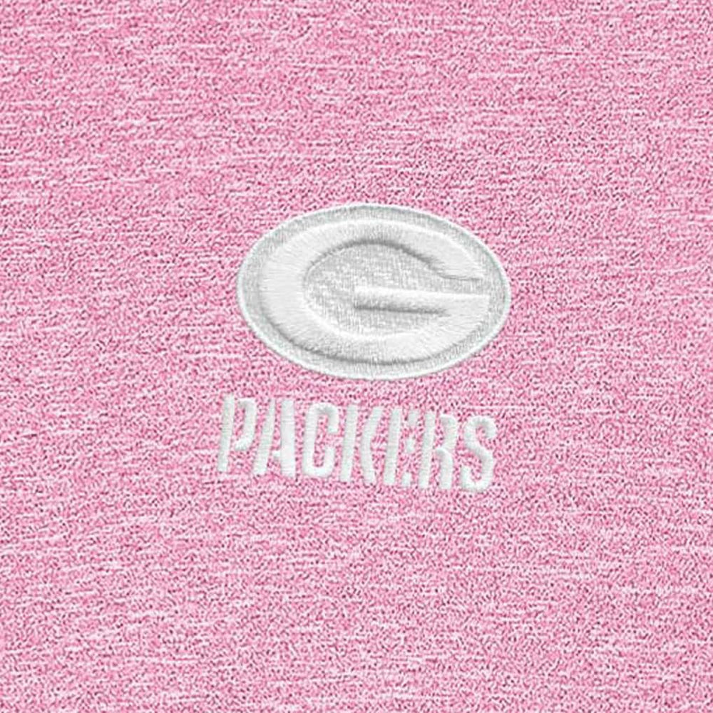 Green Bay Packers Antigua Hunk Quarter-Zip Pullover Top - Pink - NFL