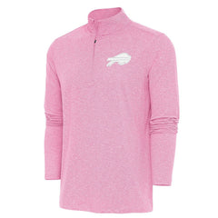 Buffalo Bills Antigua Hunk Quarter-Zip Pullover Top - Pink - NFL