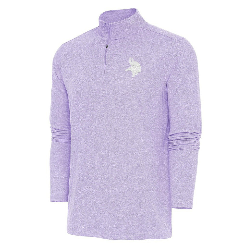 Minnesota Vikings Antigua Hunk Quarter-Zip Pullover Top - Lavender - NFL