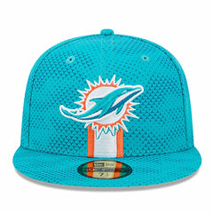 Miami Dolphins New Era 2024 Sideline 59FIFTY Fitted Hat - Aqua - NFL