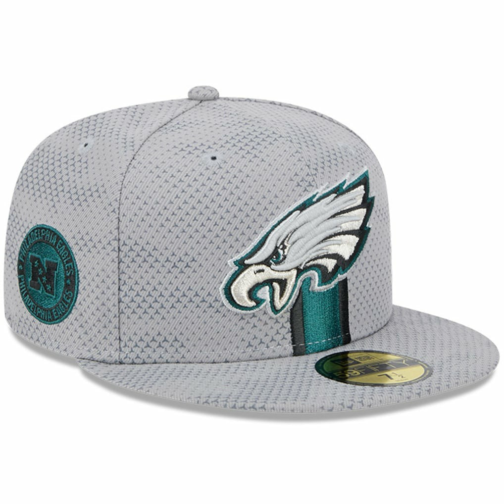 Philadelphia Eagles New Era 2024 Sideline 59FIFTY Fitted Hat - Gray - NFL
