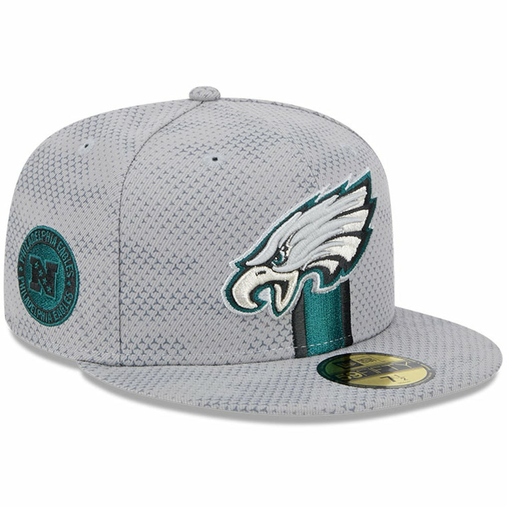Philadelphia Eagles New Era 2024 Sideline 59FIFTY Fitted Hat - Gray - NFL