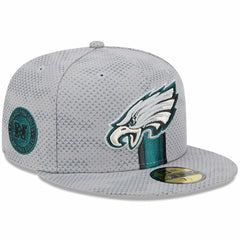 Philadelphia Eagles New Era 2024 Sideline 59FIFTY Fitted Hat - Gray - NFL
