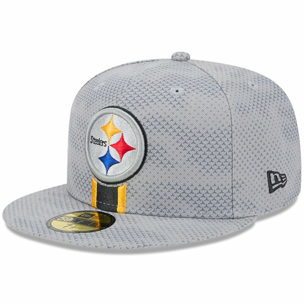 Pittsburgh Steelers New Era 2024 Sideline 59FIFTY Fitted Hat - Gray - NFL