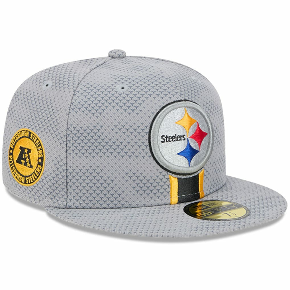 Pittsburgh Steelers New Era 2024 Sideline 59FIFTY Fitted Hat - Gray - NFL