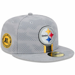 Pittsburgh Steelers New Era 2024 Sideline 59FIFTY Fitted Hat - Gray - NFL