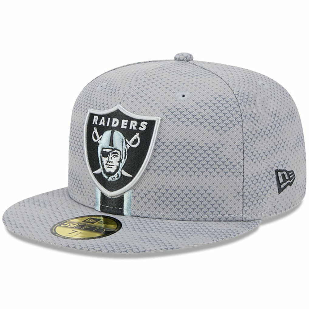 Las Vegas Raiders New Era 2024 Sideline 59FIFTY Fitted Hat - Gray - NFL