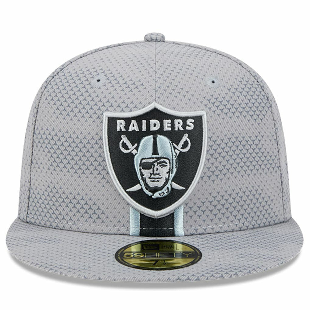 Las Vegas Raiders New Era 2024 Sideline 59FIFTY Fitted Hat - Gray - NFL