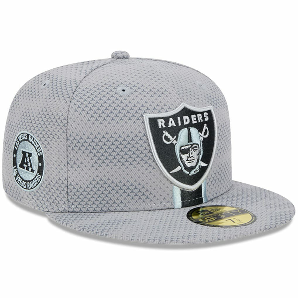 Las Vegas Raiders New Era 2024 Sideline 59FIFTY Fitted Hat - Gray - NFL