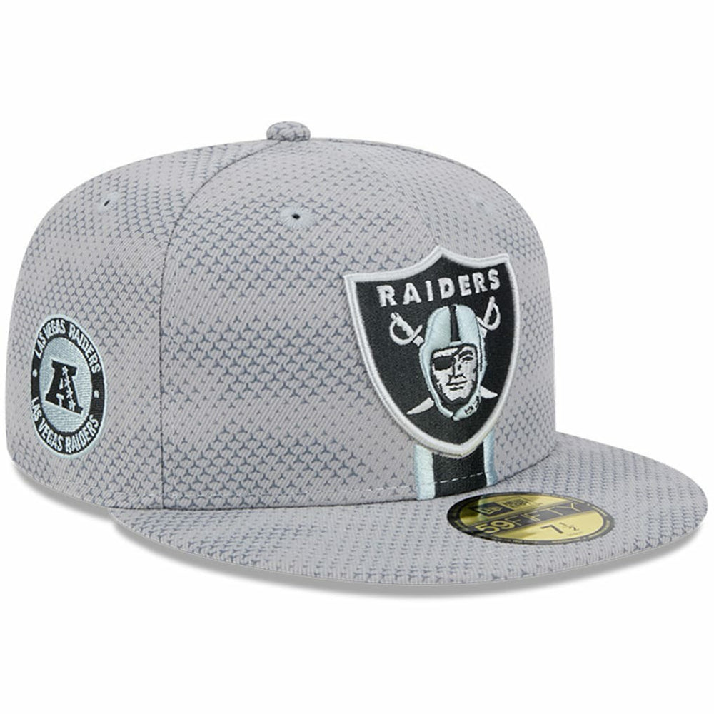 Las Vegas Raiders New Era 2024 Sideline 59FIFTY Fitted Hat - Gray - NFL