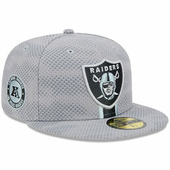 Las Vegas Raiders New Era 2024 Sideline 59FIFTY Fitted Hat - Gray - NFL