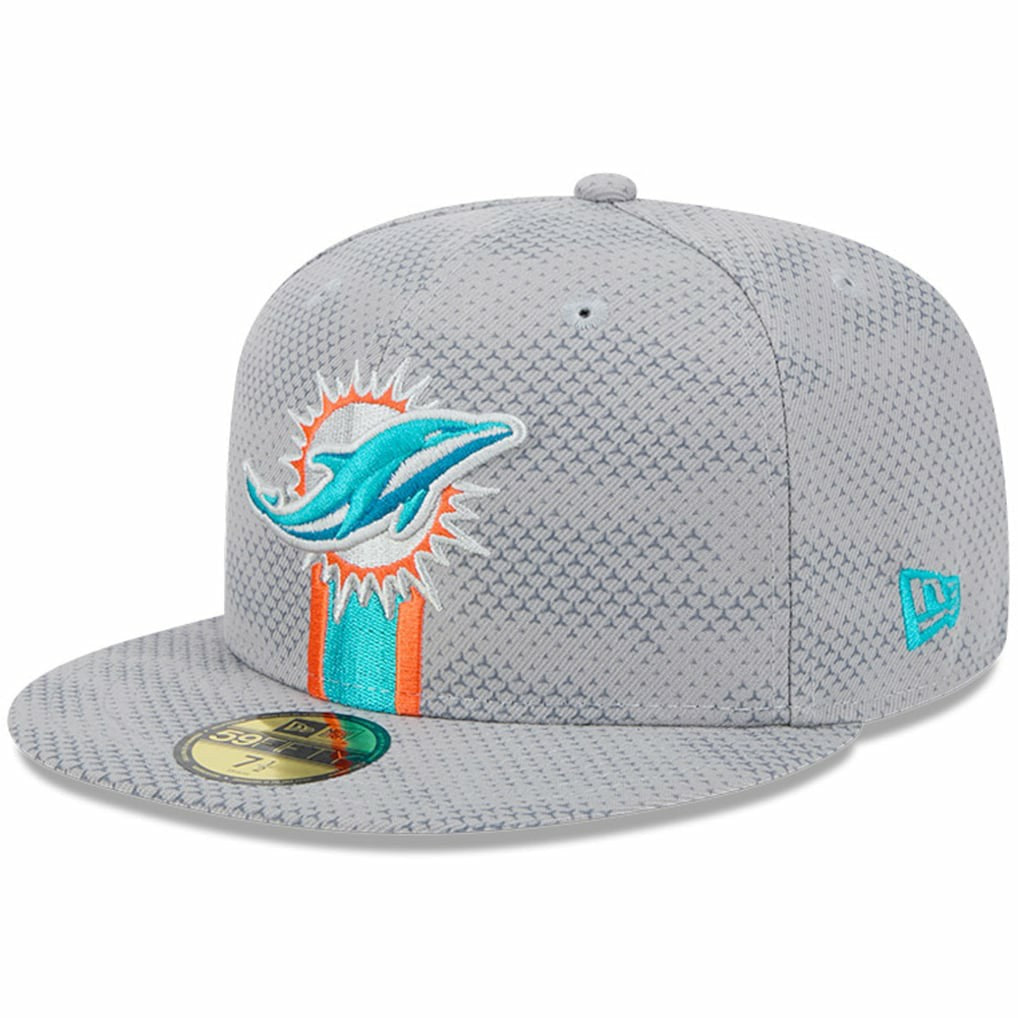 Miami Dolphins New Era 2024 Sideline 59FIFTY Fitted Hat - Gray - NFL
