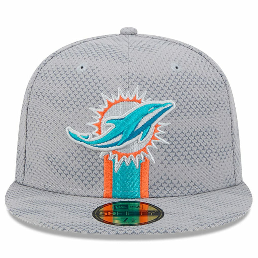 Miami Dolphins New Era 2024 Sideline 59FIFTY Fitted Hat - Gray - NFL