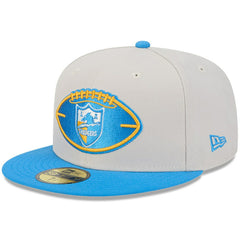 Los Angeles Chargers New Era 2024 Sideline Historic 59FIFTY Fitted Hat - Stone/Powder Blue - NFL
