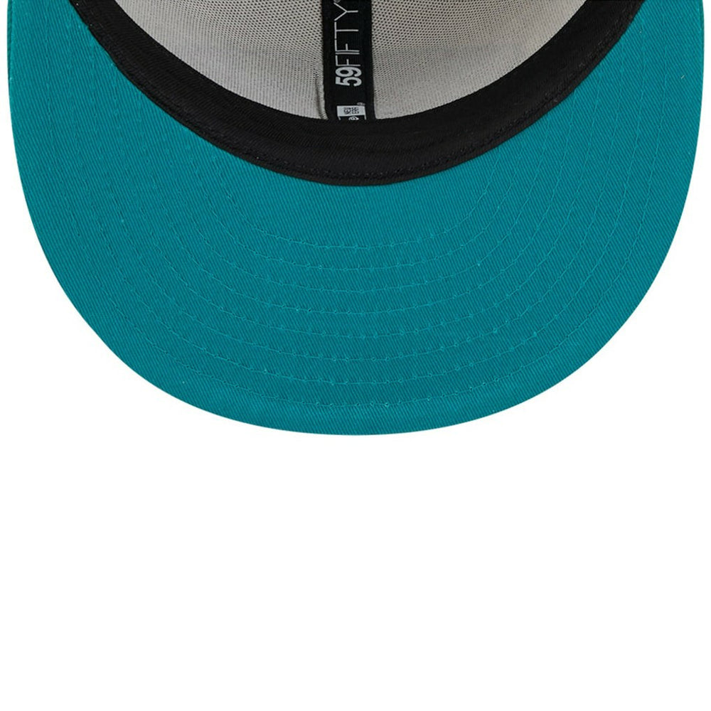 Miami Dolphins New Era 2024 Sideline Historic 59FIFTY Fitted Hat - Stone/Aqua - NFL