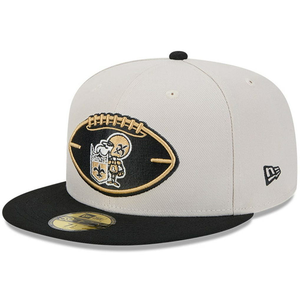 New Orleans Saints New Era 2024 Sideline Historic 59FIFTY Fitted Hat - Stone/Black - NFL