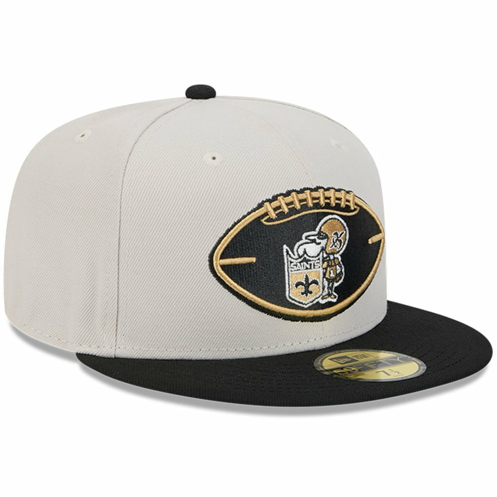New Orleans Saints New Era 2024 Sideline Historic 59FIFTY Fitted Hat - Stone/Black - NFL