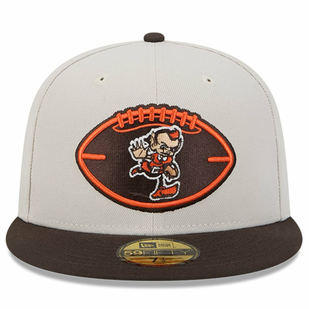 Cleveland Browns New Era 2024 Sideline Historic 59FIFTY Fitted Hat - Stone/Brown - NFL