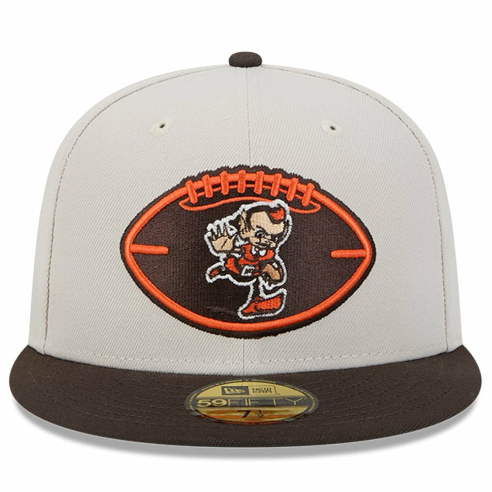 Cleveland Browns New Era 2024 Sideline Historic 59FIFTY Fitted Hat - Stone/Brown - NFL