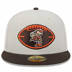 Cleveland Browns New Era 2024 Sideline Historic 59FIFTY Fitted Hat - Stone/Brown - NFL