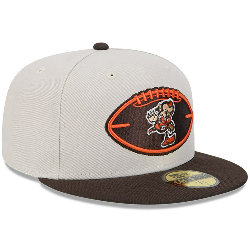Cleveland Browns New Era 2024 Sideline Historic 59FIFTY Fitted Hat - Stone/Brown - NFL