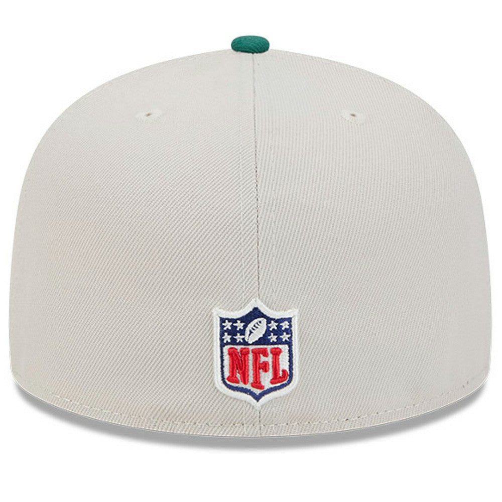 New York Jets New Era 2024 Sideline Historic 59FIFTY Fitted Hat - Stone/Green - NFL