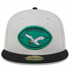 Philadelphia Eagles New Era 2024 Sideline Historic 59FIFTY Fitted Hat - Stone/Black - NFL