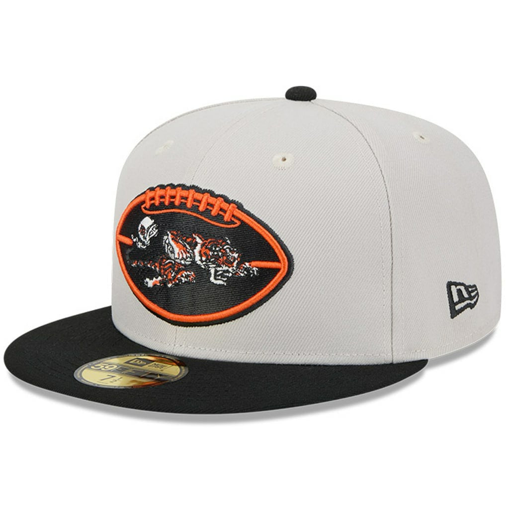 Cincinnati Bengals New Era 2024 Sideline Historic 59FIFTY Fitted Hat - Stone/Black - NFL