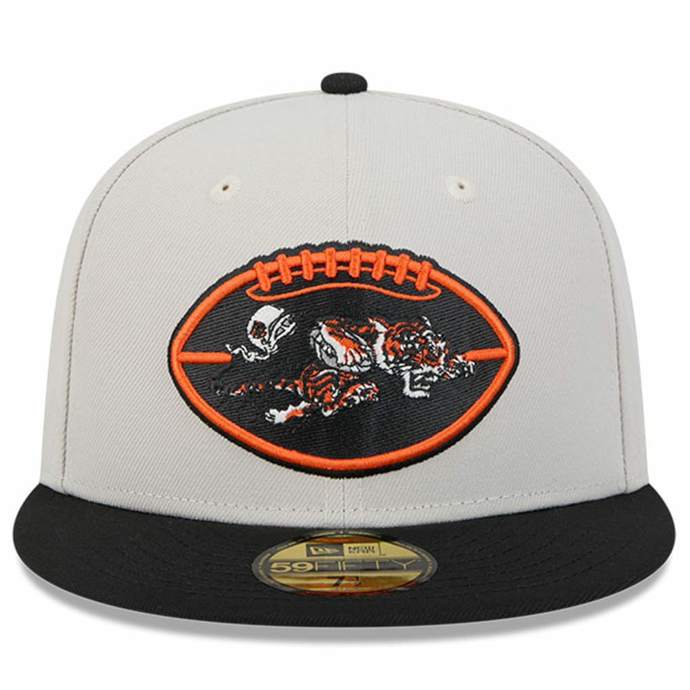 Cincinnati Bengals New Era 2024 Sideline Historic 59FIFTY Fitted Hat - Stone/Black - NFL