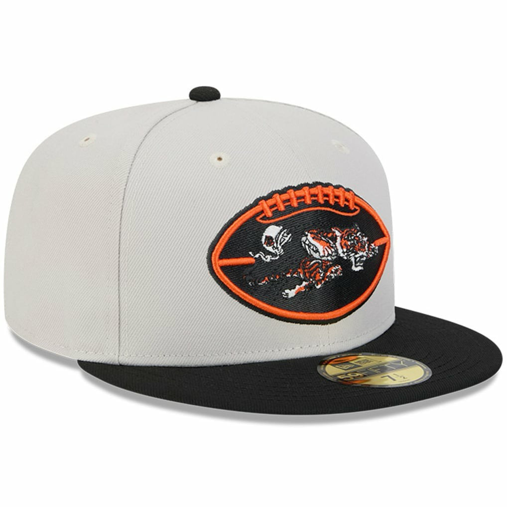 Cincinnati Bengals New Era 2024 Sideline Historic 59FIFTY Fitted Hat - Stone/Black - NFL