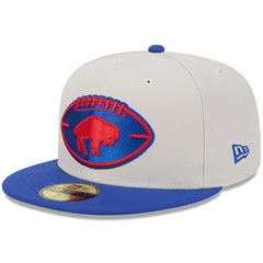 Buffalo Bills New Era 2024 Sideline Historic 59FIFTY Fitted Hat - Stone/Royal - NFL