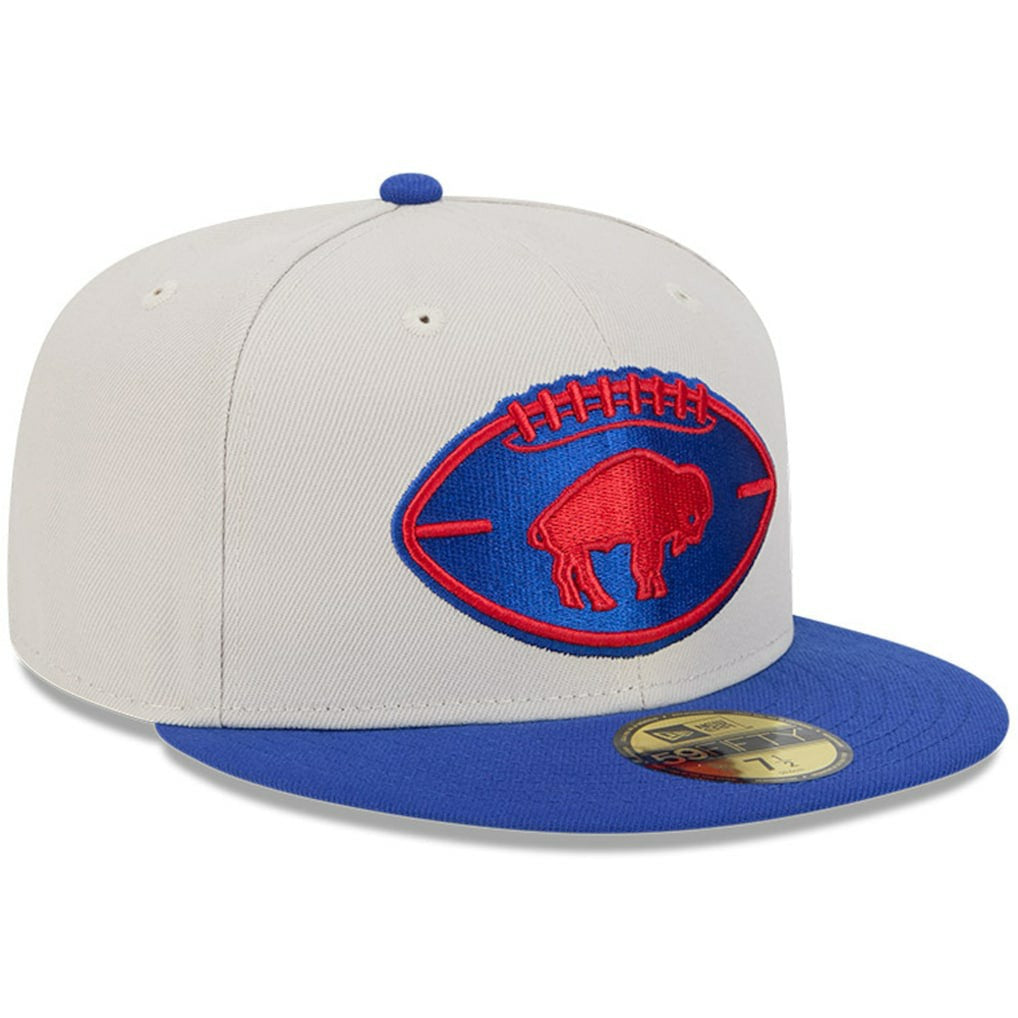 Buffalo Bills New Era 2024 Sideline Historic 59FIFTY Fitted Hat - Stone/Royal - NFL