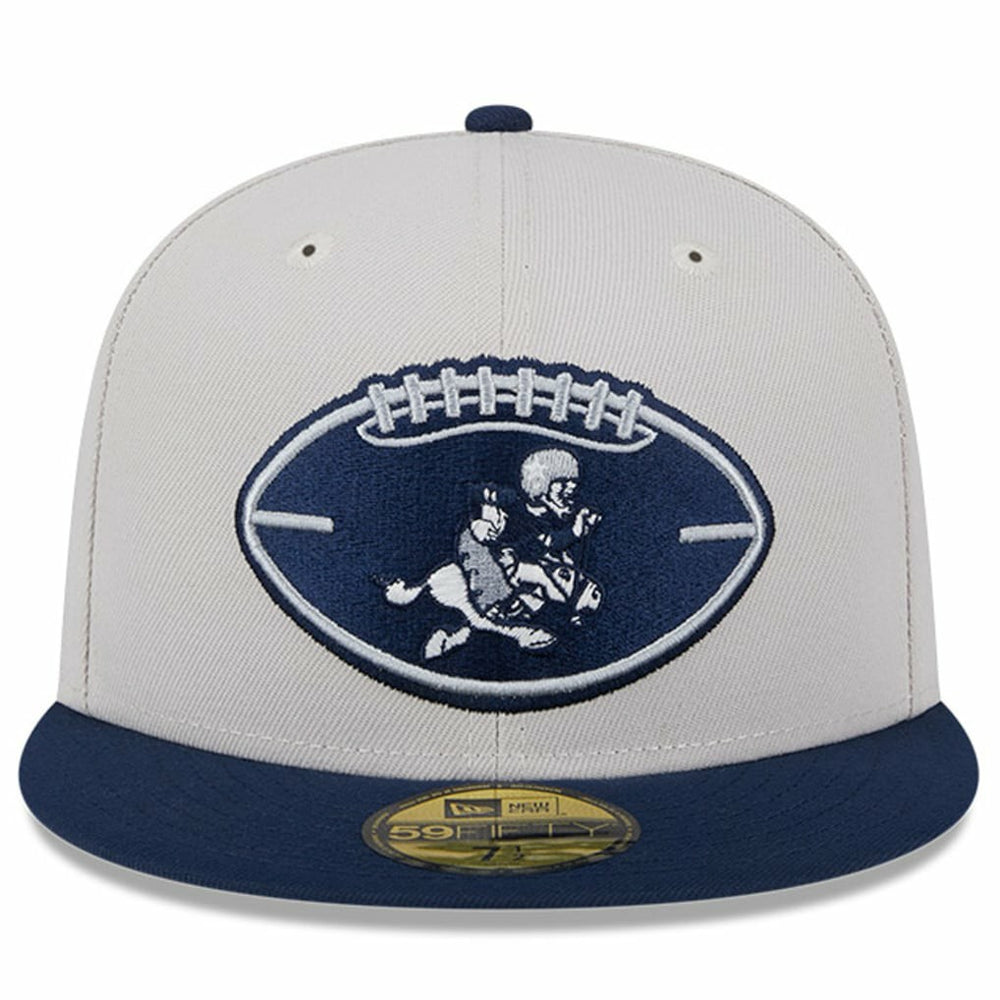 Dallas Cowboys New Era 2024 Sideline Historic 59FIFTY Fitted Hat - Stone/Navy - NFL