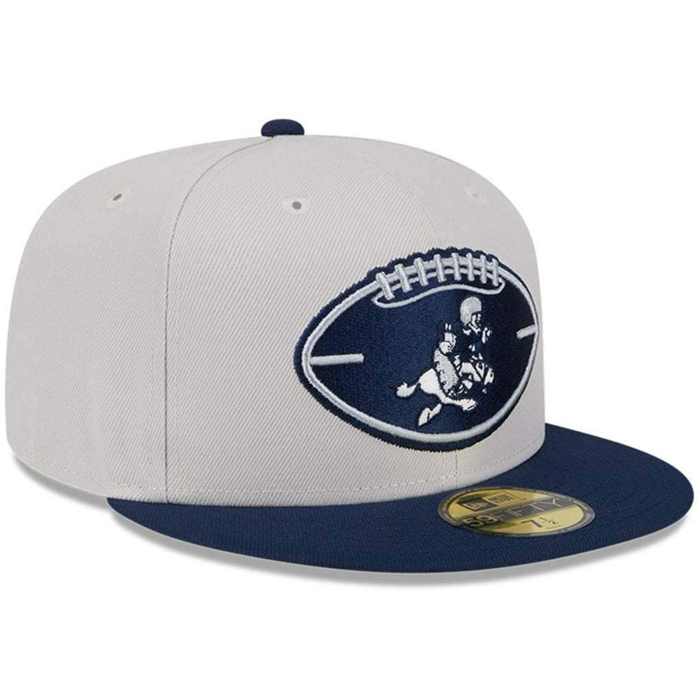 Dallas Cowboys New Era 2024 Sideline Historic 59FIFTY Fitted Hat - Stone/Navy - NFL
