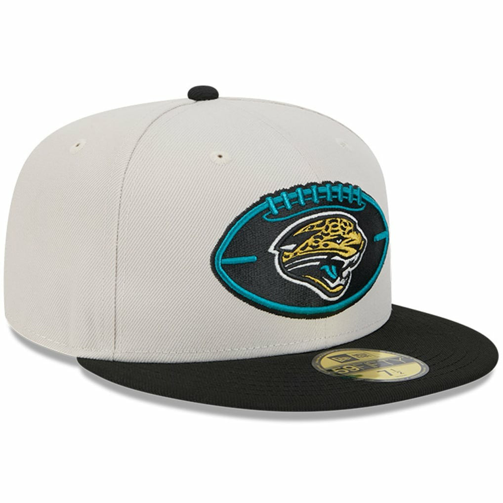 Jacksonville Jaguars New Era 2024 Sideline Historic 59FIFTY Fitted Hat - Stone/Black - NFL