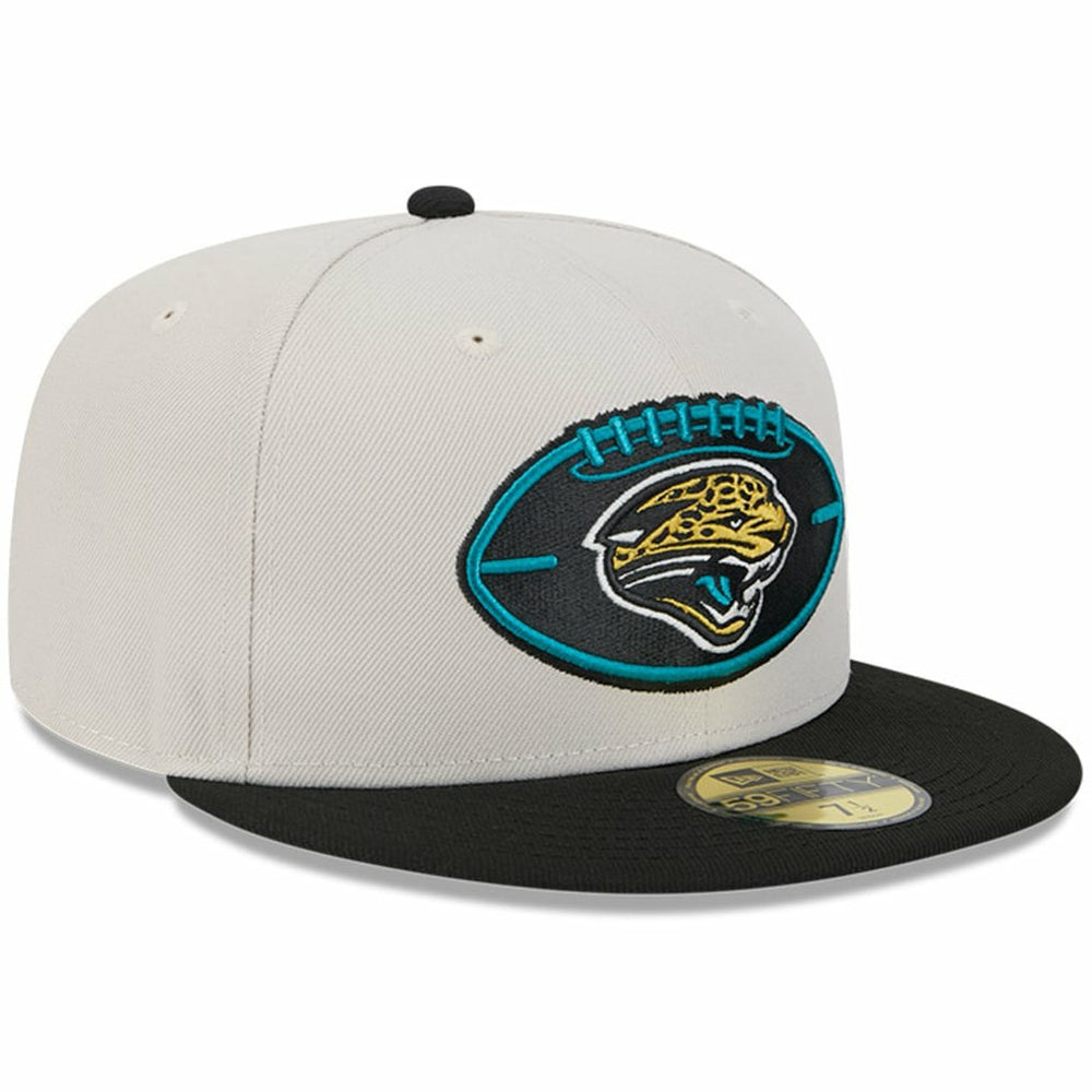 Jacksonville Jaguars New Era 2024 Sideline Historic 59FIFTY Fitted Hat - Stone/Black - NFL