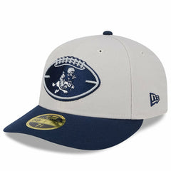 Dallas Cowboys New Era Male 2024 Sideline Historic Low Profile 59FIFTY Fitted Hat - Stone/Navy - NFL