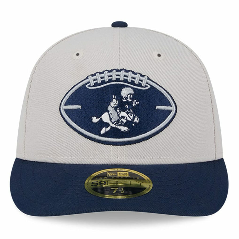 Dallas Cowboys New Era Male 2024 Sideline Historic Low Profile 59FIFTY Fitted Hat - Stone/Navy - NFL